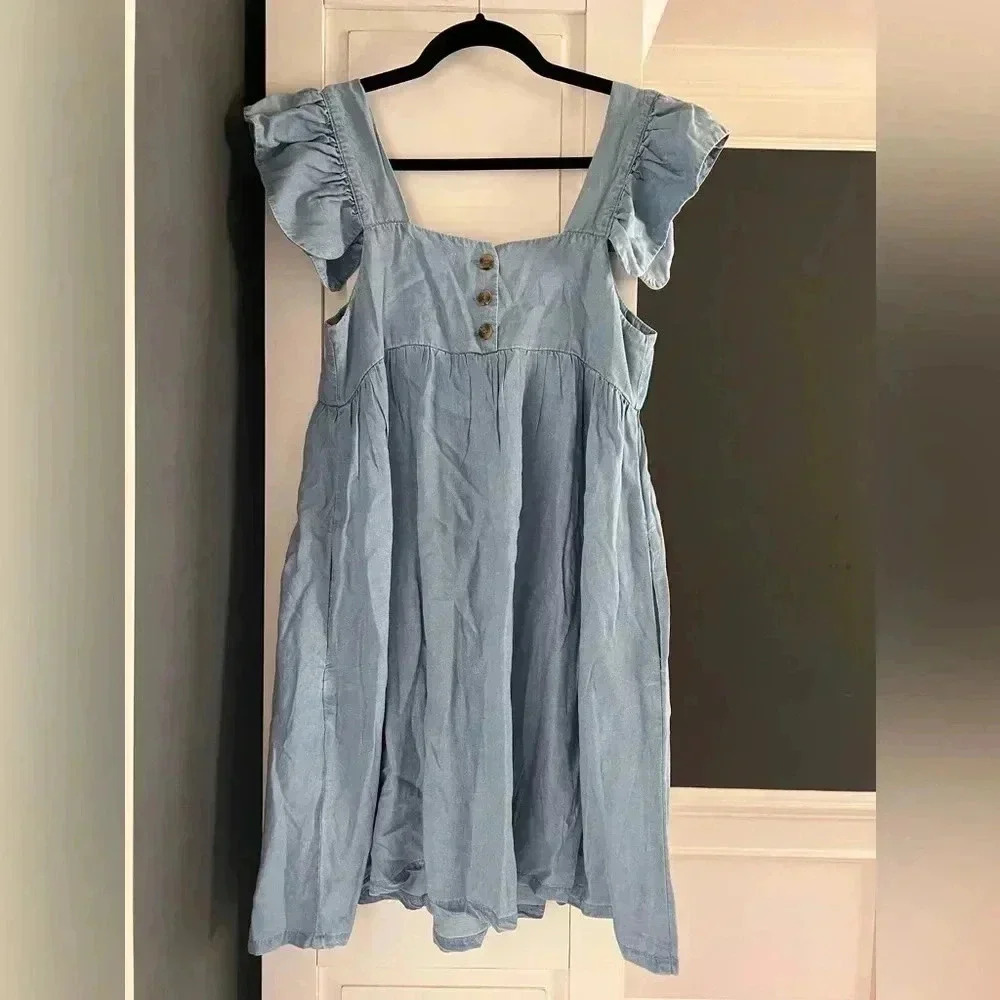 Mini Muse Vici Firefly Tencel Pocketed Babydoll Dress S - Picture 6 of 6